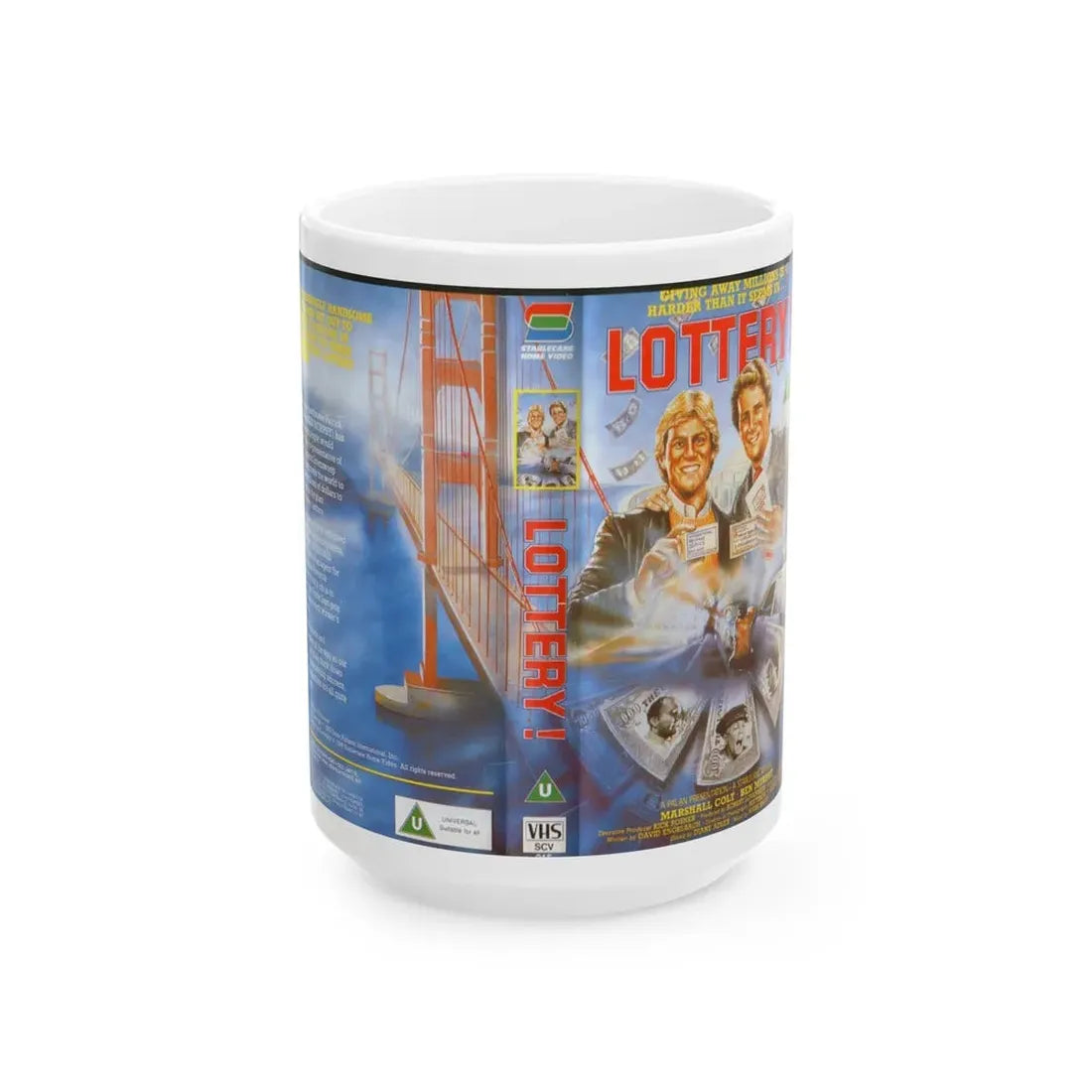 LOTTERY (VHS COVER) - White Coffee Mug 15oz - Go Mug Yourself