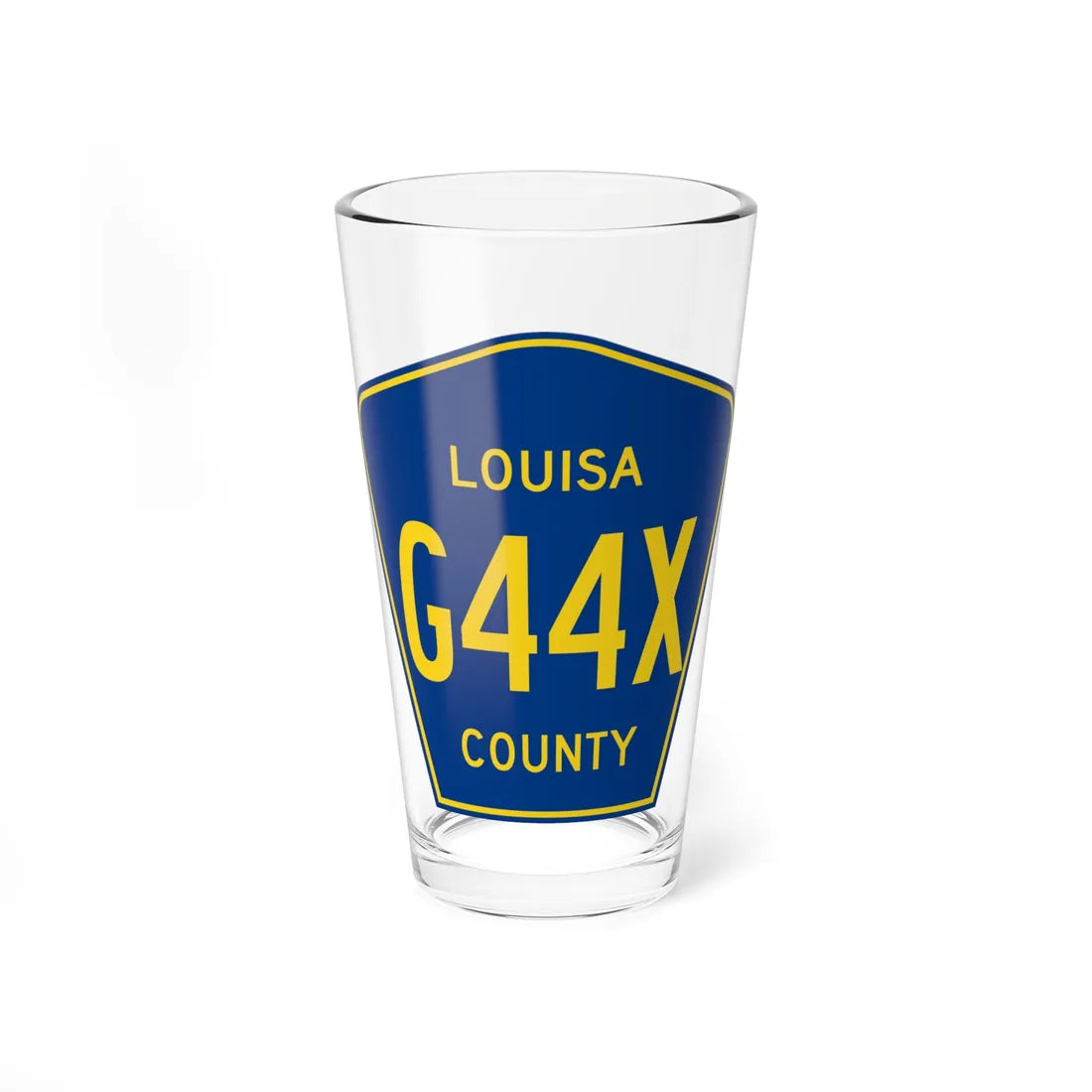 Louisa County Route G44X IA (Iowa) (Road Sign) Pint Glss 16oz 16oz - Go Mug Yourself