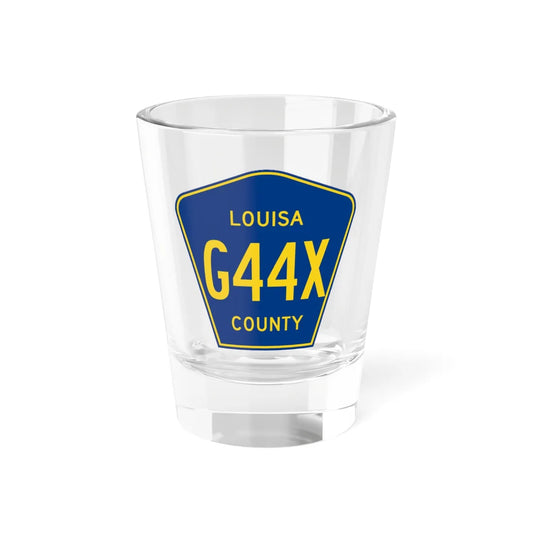 Louisa County Route G44X IA (Iowa) (Road Sign) Shot Glass 1.5oz 1.5oz - Go Mug Yourself