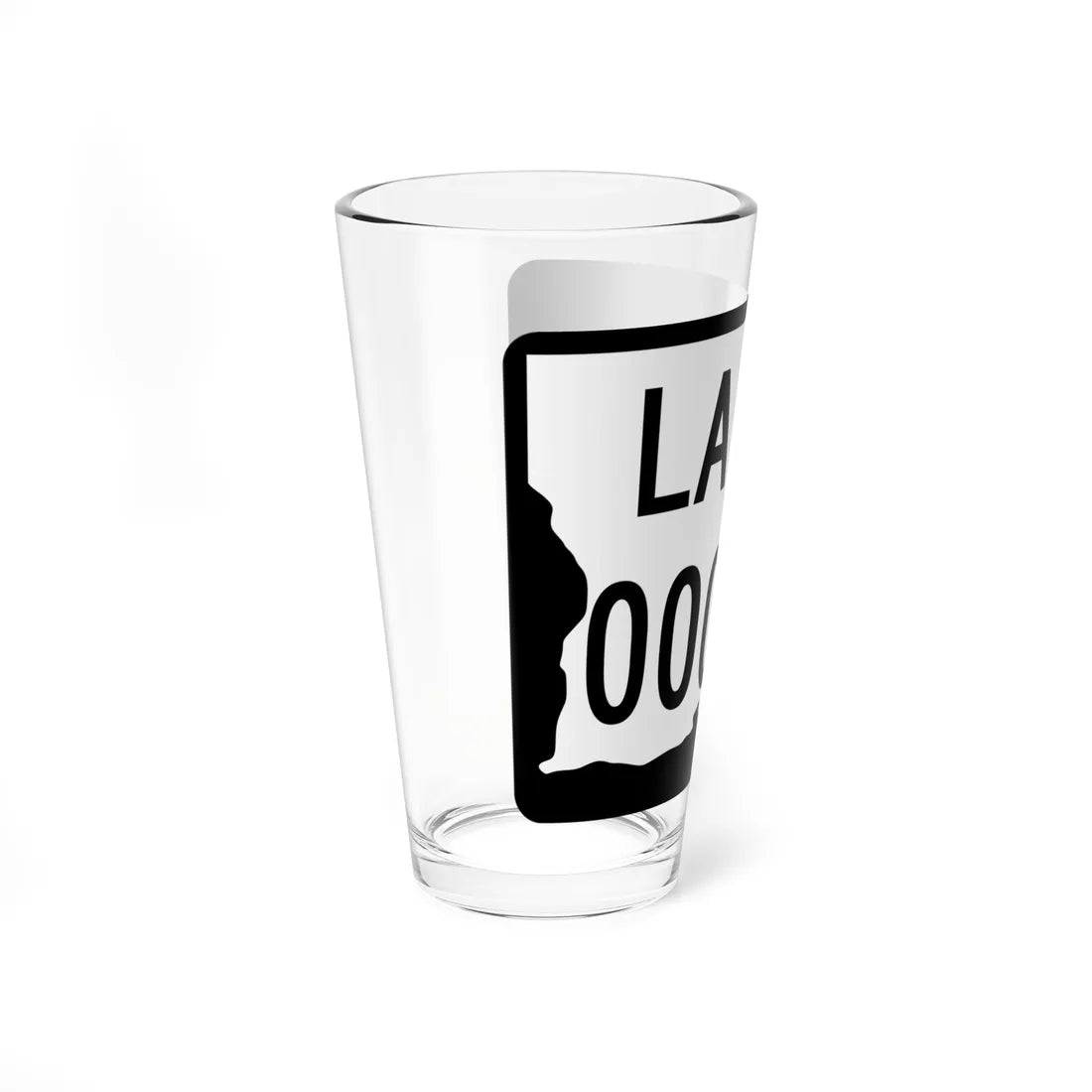 Louisiana 0000-0 2008 wide (Louisiana) (Road Sign) Pint Glass 16oz - Go Mug Yourself