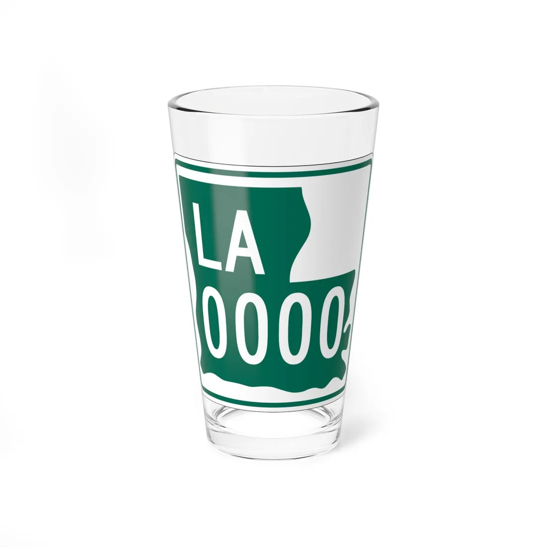 Louisiana 0000 1955 template (Louisiana) (Road Sign) Pint Glass 16oz 16oz - Go Mug Yourself