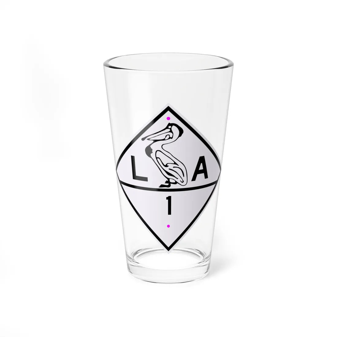 Louisiana 1 1924 (Louisiana) (Road Sign) Pint Glass 16oz 16oz - Go Mug Yourself