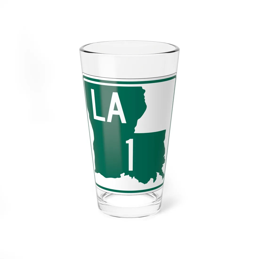 Louisiana 1 (Louisiana) (Road Sign) Pint Glass 16oz 16oz - Go Mug Yourself