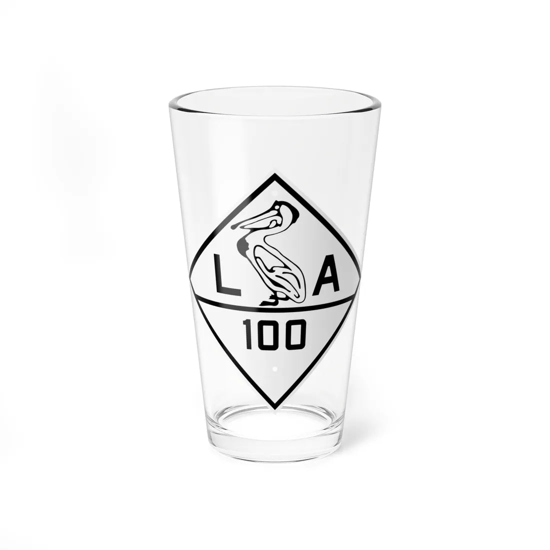Louisiana 100 1924 (Louisiana) (Road Sign) Pint Glass 16oz 16oz - Go Mug Yourself