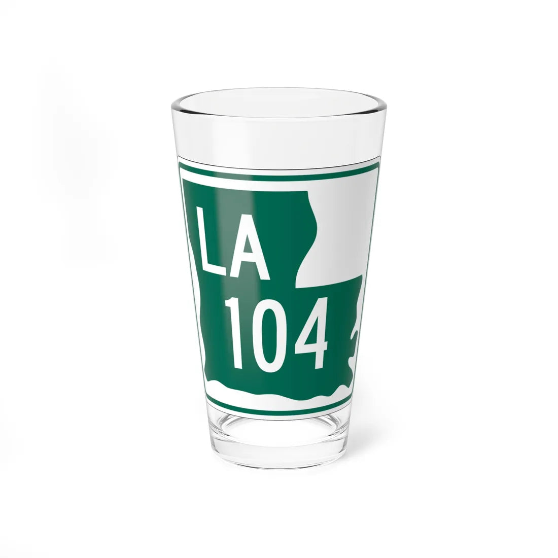 Louisiana 104 1955 (Louisiana) (Road Sign) Pint Glass 16oz 16oz - Go Mug Yourself
