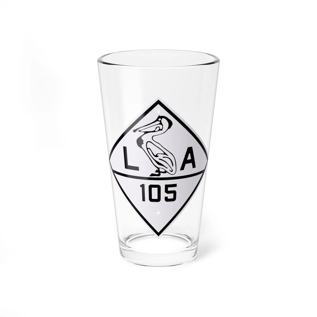 Louisiana 105 1924 (Louisiana) (Road Sign) Pint Glass 16oz 16oz - Go Mug Yourself