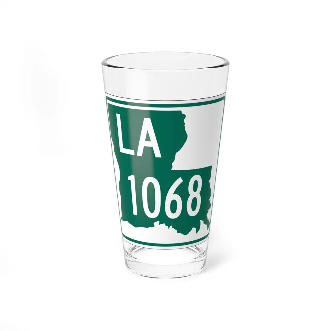 Louisiana 1068 (Louisiana) (Road Sign) Pint Glass 16oz 16oz - Go Mug Yourself