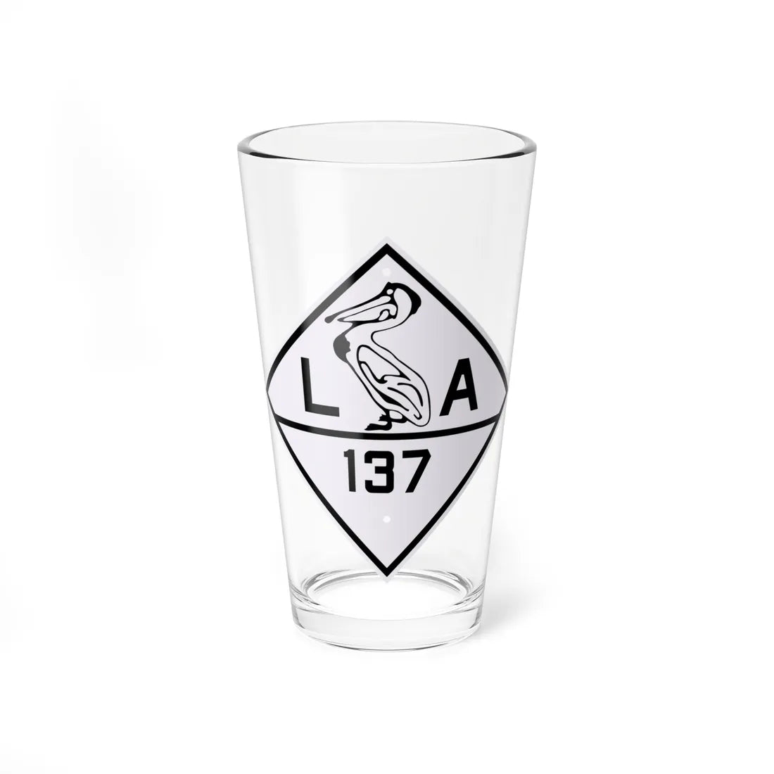 Louisiana 137 1924 (Louisiana) (Road Sign) Pint Glass 16oz 16oz - Go Mug Yourself