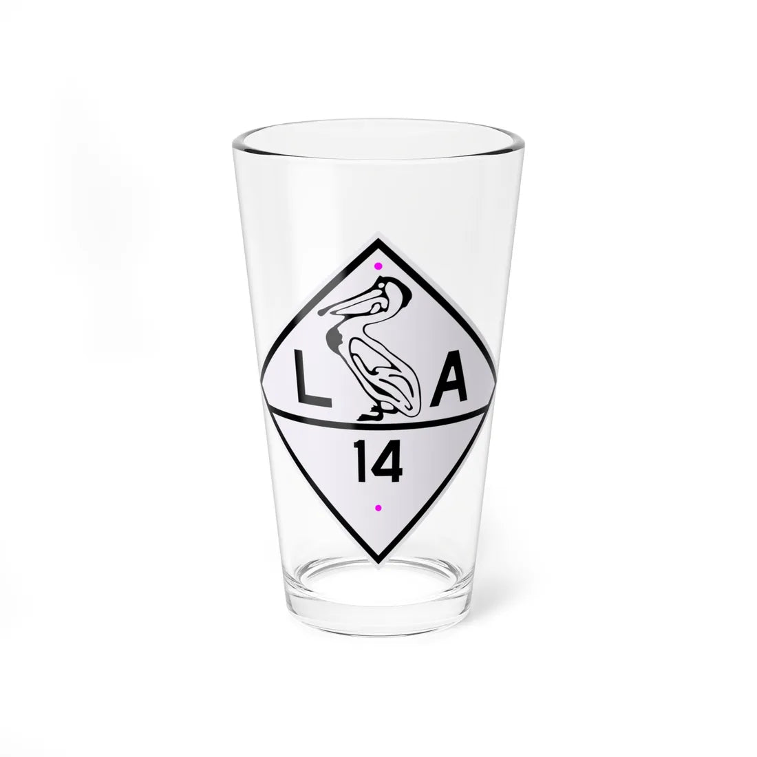 Louisiana 14 1924 (Louisiana) (Road Sign) Pint Glass 16oz 16oz - Go Mug Yourself