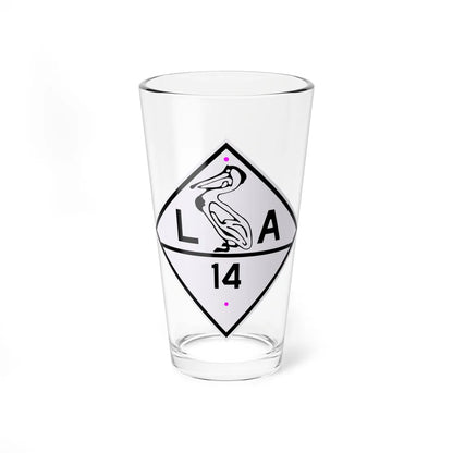 Louisiana 14 1924 (Louisiana) (Road Sign) Pint Glass 16oz 16oz - Go Mug Yourself