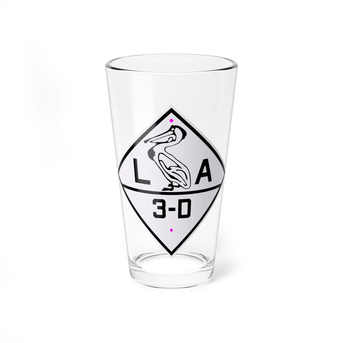 Louisiana 3-D 1924 (Louisiana) (Road Sign) Pint Glass 16oz 16oz - Go Mug Yourself