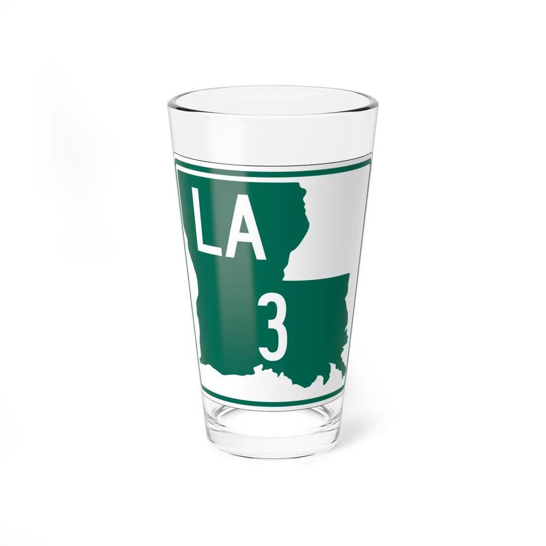 Louisiana 3 (Louisiana) (Road Sign) Pint Glass 16oz 16oz - Go Mug Yourself