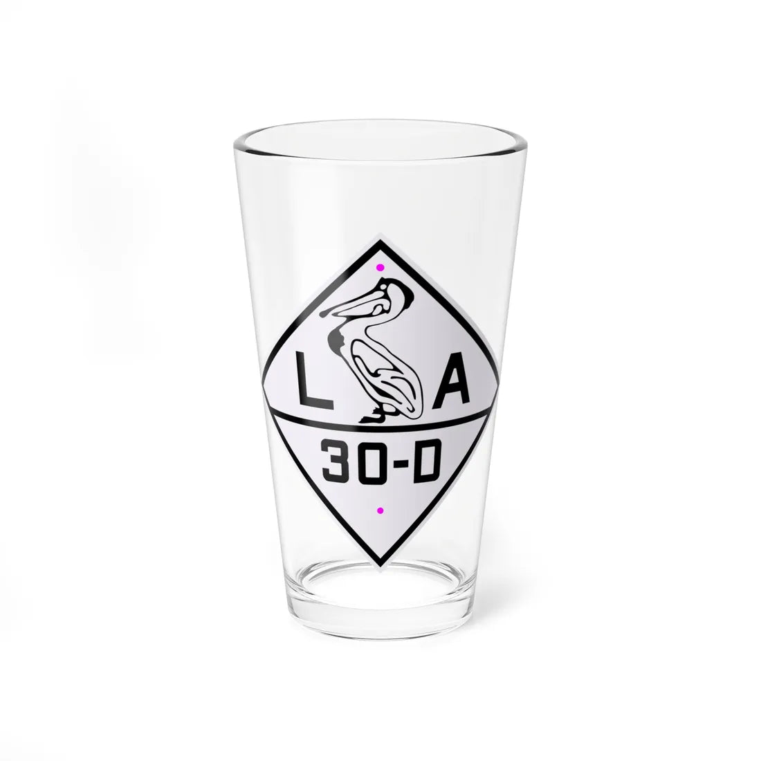Louisiana 30-D 1924 (Louisiana) (Road Sign) Pint Glass 16oz 16oz - Go Mug Yourself