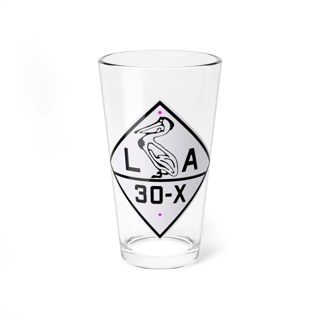 Louisiana 30-X 1924 (Louisiana) (Road Sign) Pint Glass 16oz 16oz - Go Mug Yourself