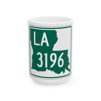 Louisiana 3196 (Louisiana) (Road Sign) White Coffee Mug 15oz - Go Mug Yourself