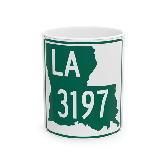 Louisiana 3197 (Louisiana) (Road Sign) White Coffee Mug 11oz - Go Mug Yourself
