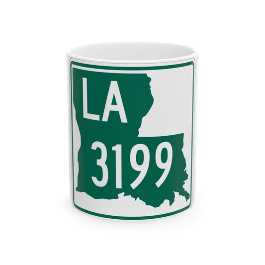 Louisiana 3199 (Louisiana) (Road Sign) White Coffee Mug 11oz - Go Mug Yourself