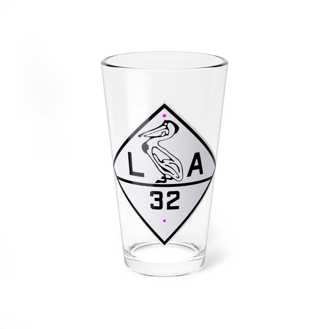 Louisiana 32 1924 (Louisiana) (Road Sign) Pint Glass 16oz 16oz - Go Mug Yourself