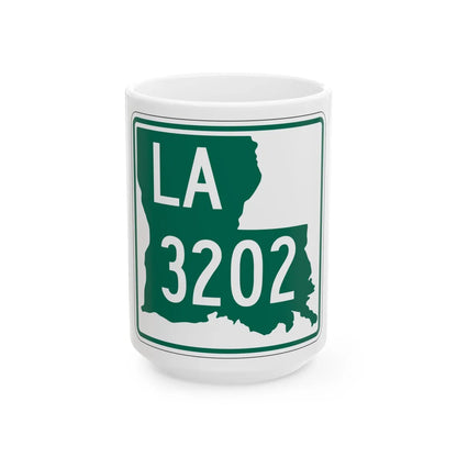 Louisiana 3202 (Louisiana) (Road Sign) White Coffee Mug 15oz - Go Mug Yourself