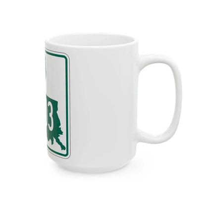 Louisiana 3203 (Louisiana) (Road Sign) White Coffee Mug - Go Mug Yourself