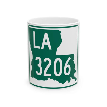 Louisiana 3206 (Louisiana) (Road Sign) White Coffee Mug 11oz - Go Mug Yourself