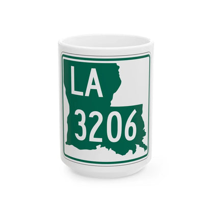 Louisiana 3206 (Louisiana) (Road Sign) White Coffee Mug 15oz - Go Mug Yourself