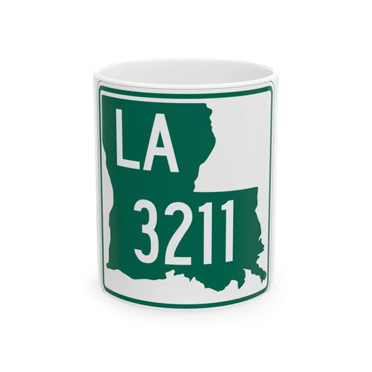 Louisiana 3211 (Louisiana) (Road Sign) White Coffee Mug 11oz - Go Mug Yourself