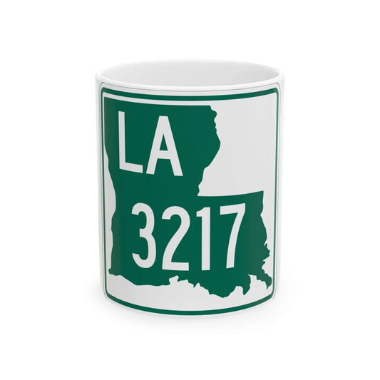 Louisiana 3217 (Louisiana) (Road Sign) White Coffee Mug 11oz - Go Mug Yourself