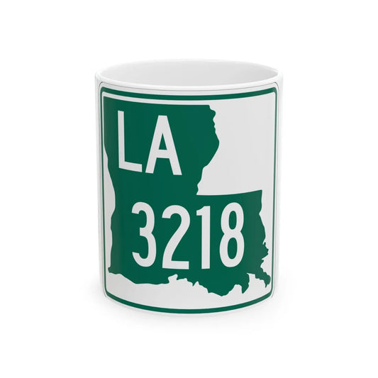 Louisiana 3218 (Louisiana) (Road Sign) White Coffee Mug 11oz - Go Mug Yourself