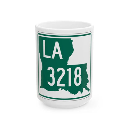 Louisiana 3218 (Louisiana) (Road Sign) White Coffee Mug 15oz - Go Mug Yourself