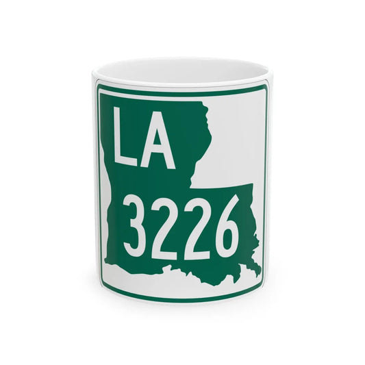 Louisiana 3226 (Louisiana) (Road Sign) White Coffee Mug 11oz - Go Mug Yourself