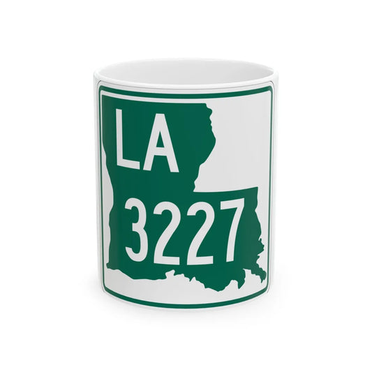 Louisiana 3227 (Louisiana) (Road Sign) White Coffee Mug 11oz - Go Mug Yourself