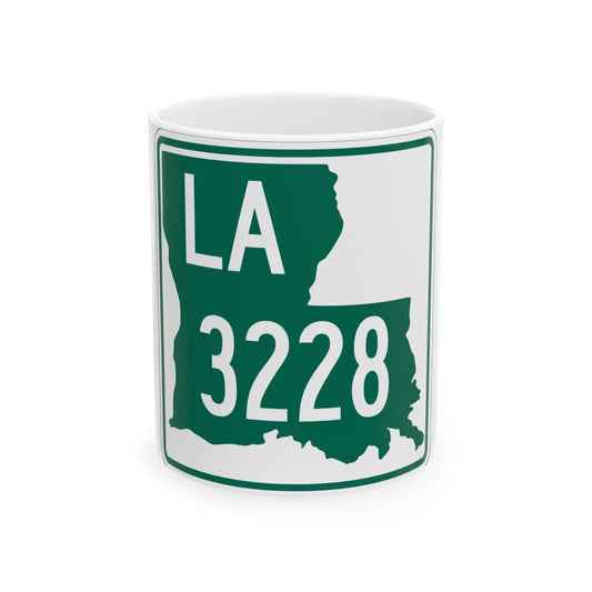 Louisiana 3228 (Louisiana) (Road Sign) White Coffee Mug 11oz - Go Mug Yourself