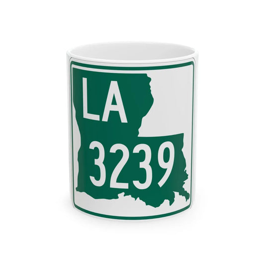 Louisiana 3239 (Louisiana) (Road Sign) White Coffee Mug 11oz - Go Mug Yourself