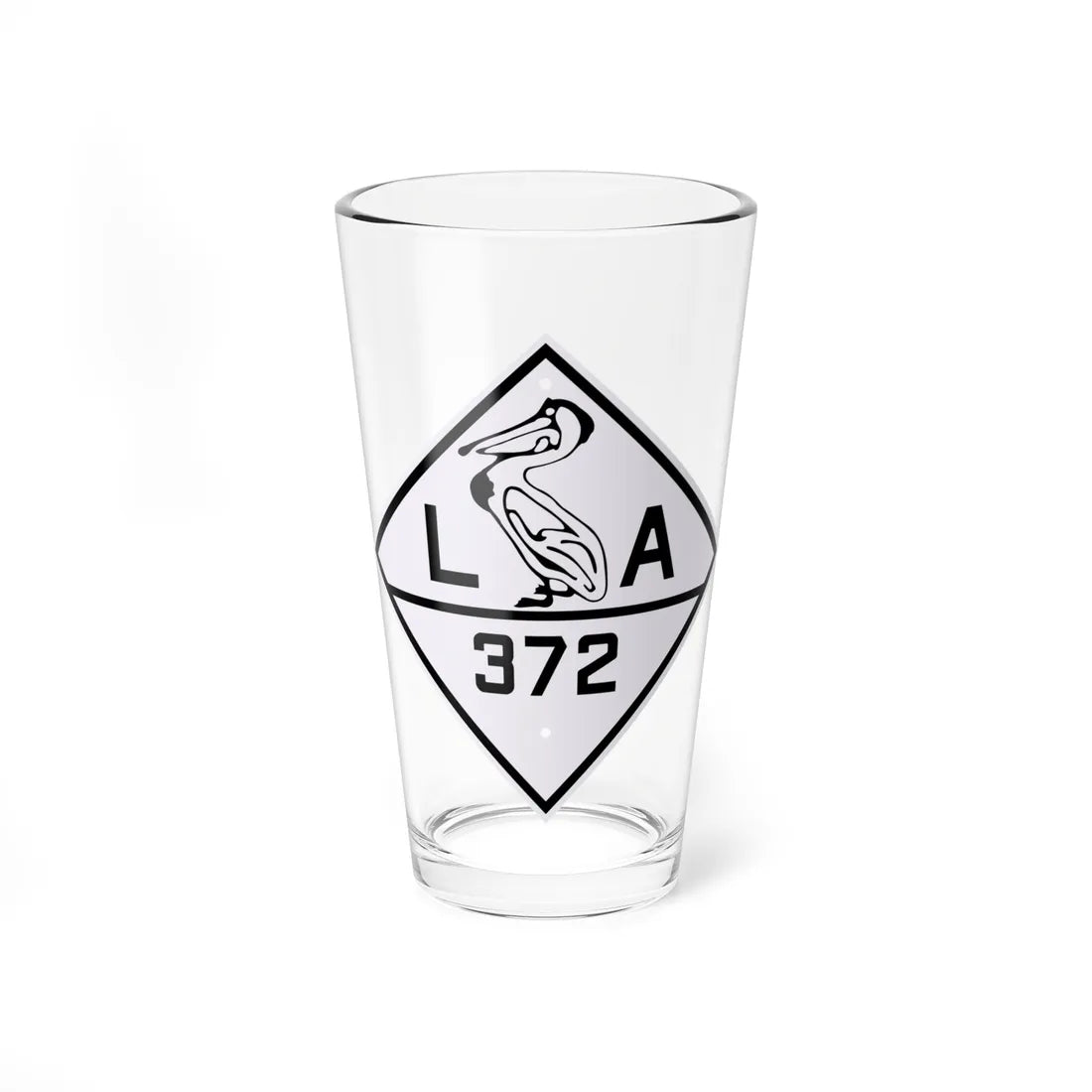 Louisiana 372 1924 (Louisiana) (Road Sign) Pint Glass 16oz 16oz - Go Mug Yourself