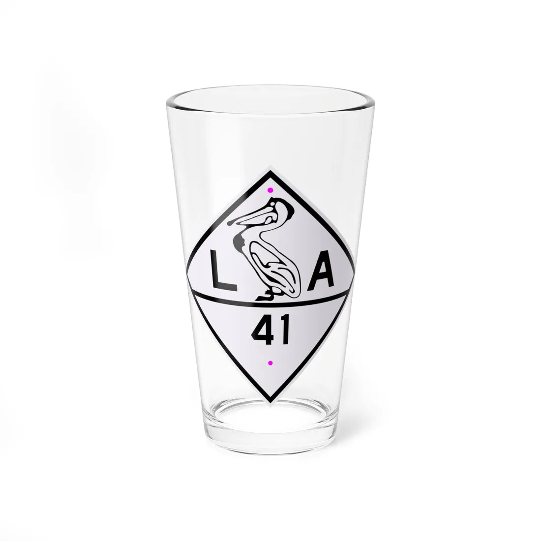Louisiana 41 1924 (Louisiana) (Road Sign) Pint Glass 16oz 16oz - Go Mug Yourself