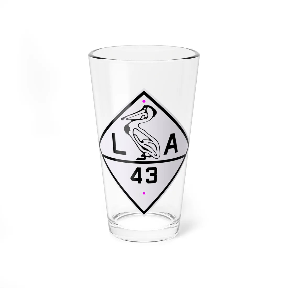 Louisiana 43 1924 (Louisiana) (Road Sign) Pint Glass 16oz 16oz - Go Mug Yourself