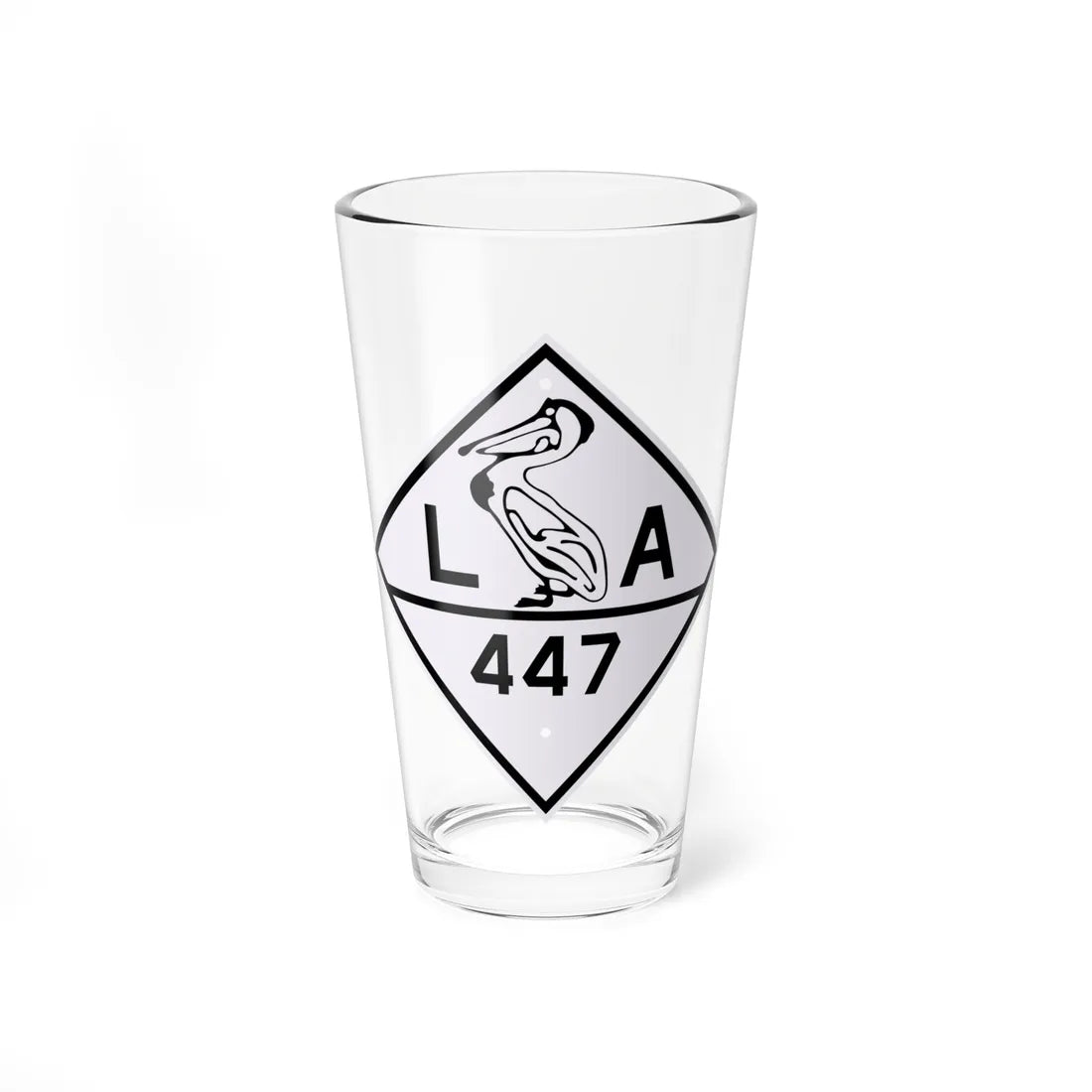 Louisiana 447 1924 (Louisiana) (Road Sign) Pint Glass 16oz 16oz - Go Mug Yourself