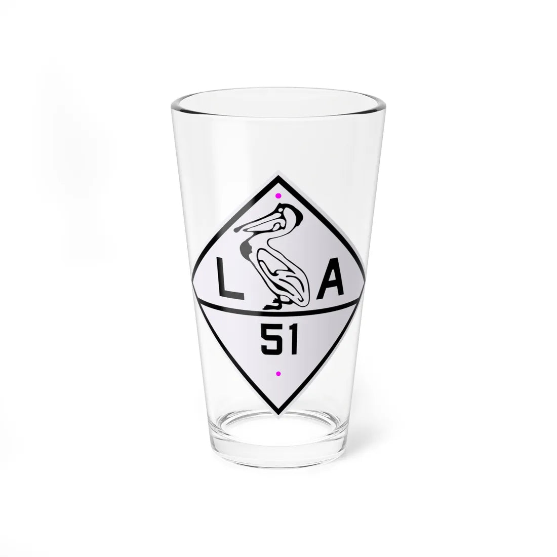 Louisiana 51 1924 (Louisiana) (Road Sign) Pint Glass 16oz 16oz - Go Mug Yourself