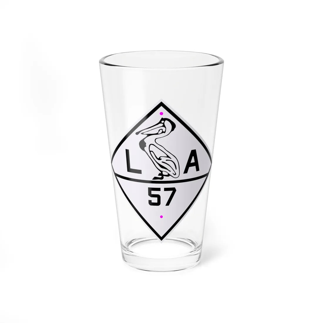 Louisiana 57 1924 (Louisiana) (Road Sign) Pint Glass 16oz 16oz - Go Mug Yourself