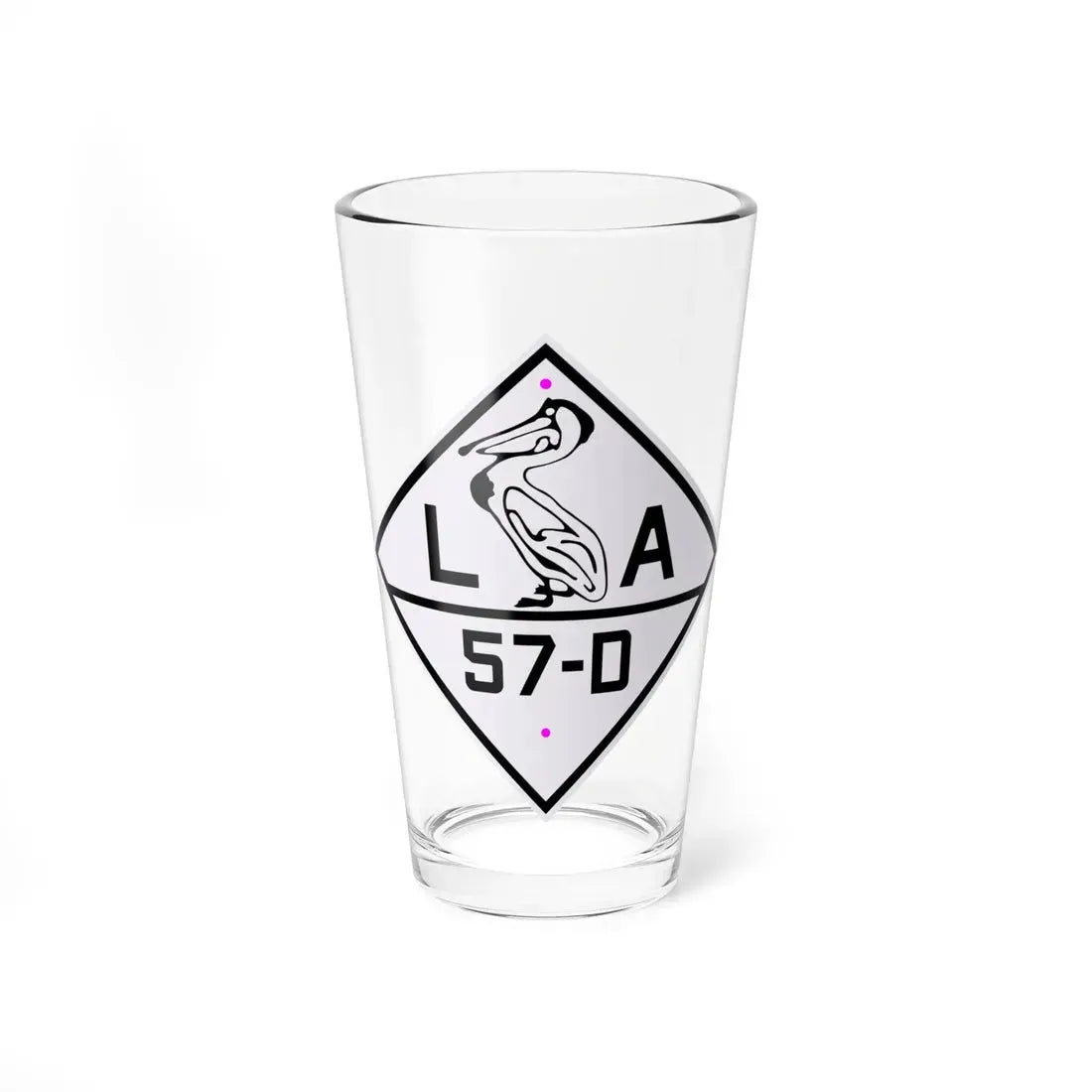 Louisiana 57-D 1924 (Louisiana) (Road Sign) Pint Glass 16oz 16oz - Go Mug Yourself