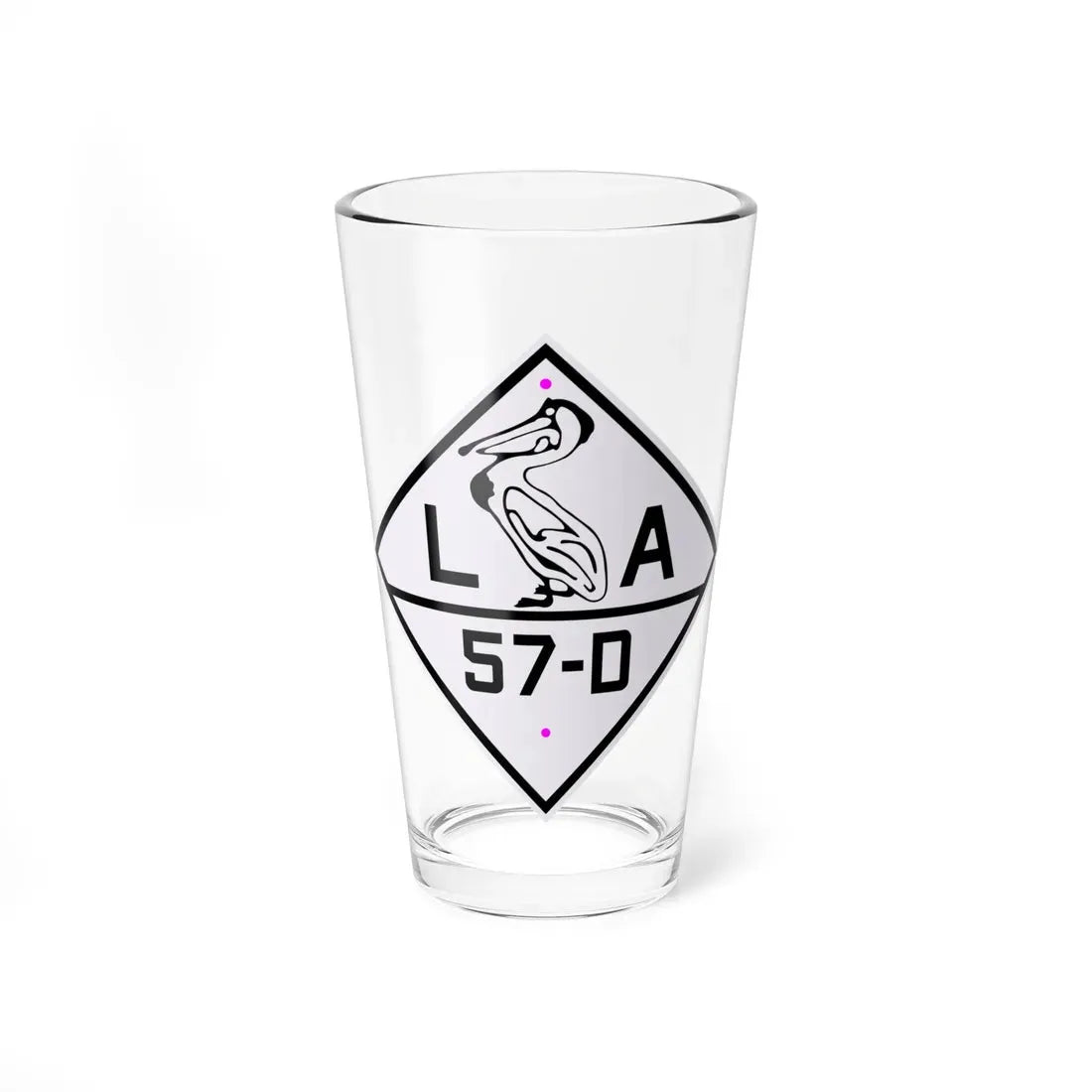 Louisiana 57-D 1924 (Louisiana) (Road Sign) Pint Glass 16oz - Go Mug Yourself