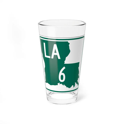 Louisiana 6 (Louisiana) (Road Sign) Pint Glass 16oz 16oz - Go Mug Yourself