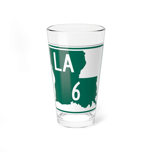 Louisiana 6 (Louisiana) (Road Sign) Pint Glass 16oz 16oz - Go Mug Yourself