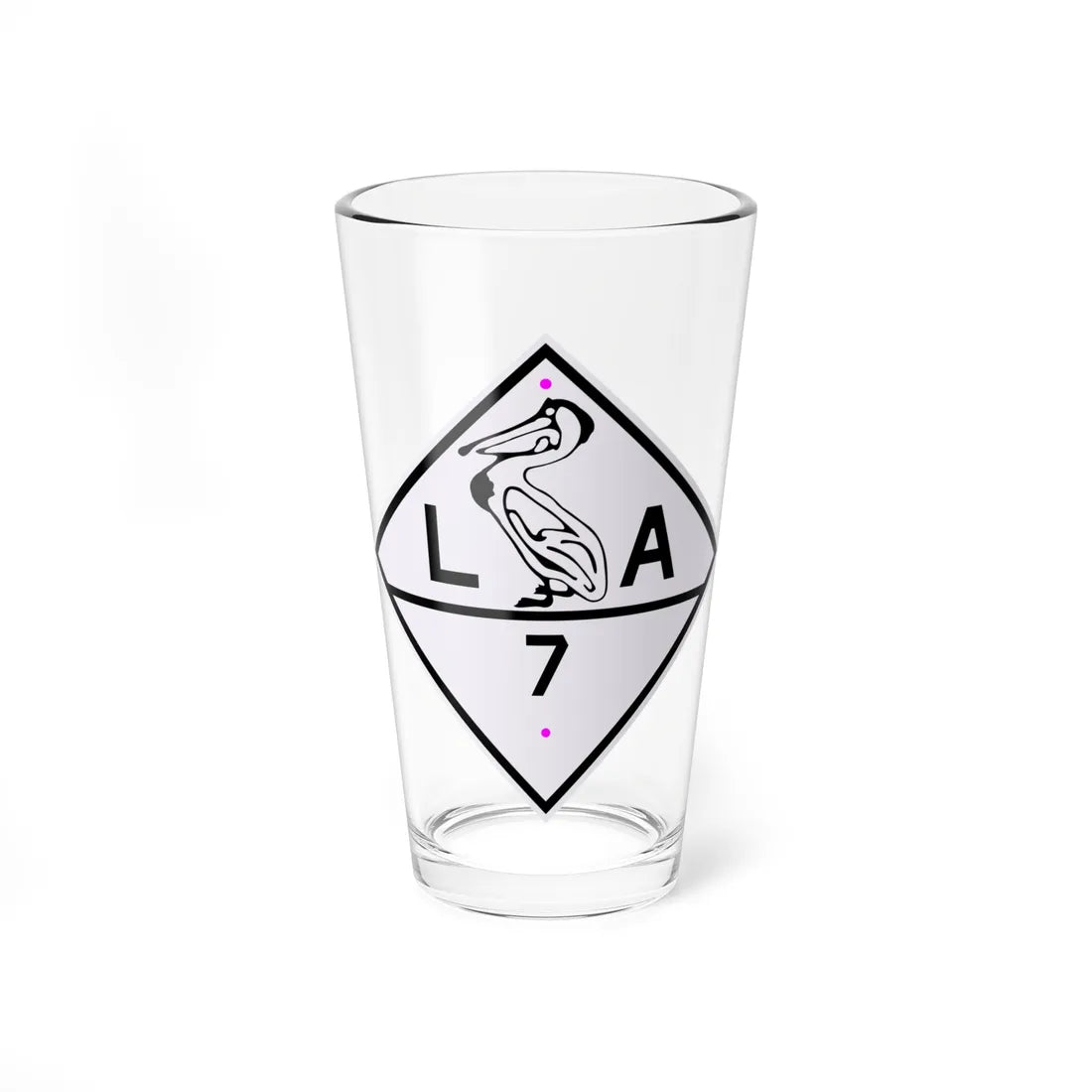 Louisiana 7 1924 (Louisiana) (Road Sign) Pint Glass 16oz 16oz - Go Mug Yourself