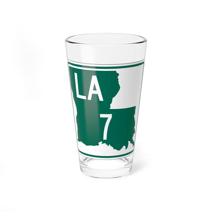 Louisiana 7 (Louisiana) (Road Sign) Pint Glass 16oz 16oz - Go Mug Yourself