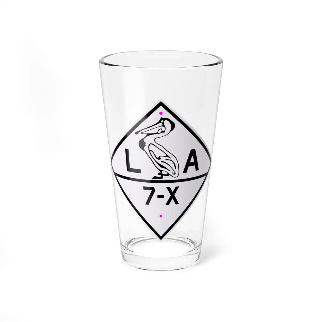Louisiana 7-X 1924 (Louisiana) (Road Sign) Pint Glass 16oz 16oz - Go Mug Yourself