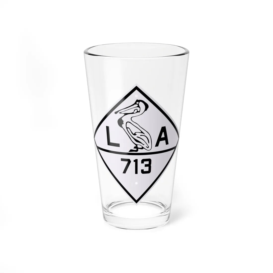 Louisiana 713 1924 (Louisiana) (Road Sign) Pint Glass 16oz 16oz - Go Mug Yourself