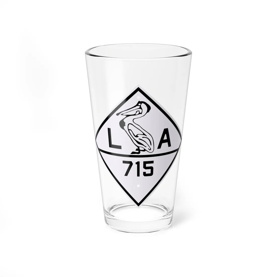 Louisiana 715 1924 (Louisiana) (Road Sign) Pint Glass 16oz 16oz - Go Mug Yourself
