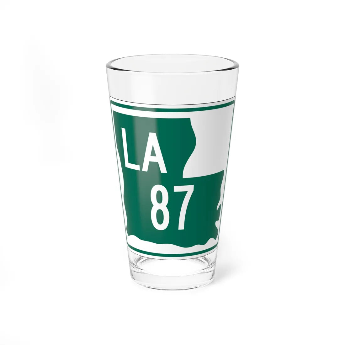 Louisiana 87 1955 (Louisiana) (Road Sign) Pint Glass 16oz 16oz - Go Mug Yourself